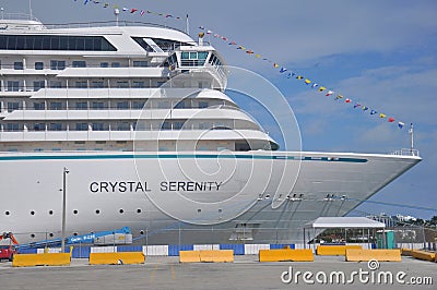 Crystal Serenity cruise ship open deck Editorial Stock Photo