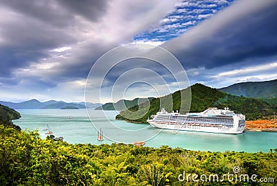 Luxury Cruise Ship Stock Photo