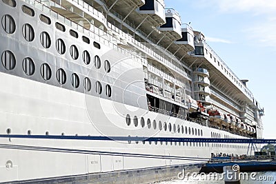 Luxury cruise ship moored at cobh Stock Photo
