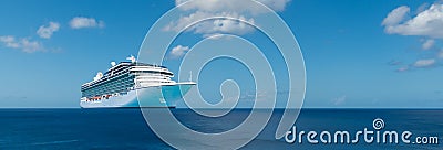 Luxury cruise ship on the ocean Stock Photo