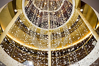 Luxury Crystal chandelier Stock Photo
