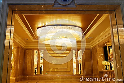 Luxury crystal chandelier lighting Stock Photo