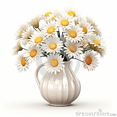 Luxury Daisy Vase - Elegant Home Decor Accent Stock Photo