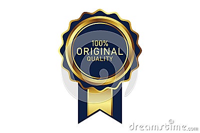 Award badge in gold color Stock Photo