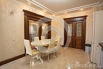 Luxury dining room interior modern apartment Editorial Stock Photo