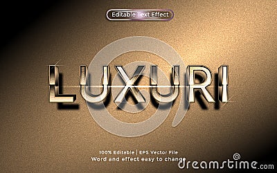 Luxury editable text effect Vector Illustration