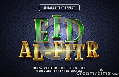 luxury EID Al fitr text effect premium vectors Stock Photo