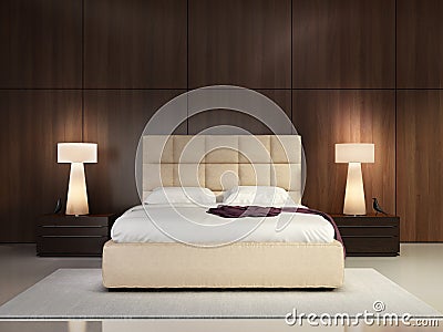 Luxury elegant bedroom Stock Photo