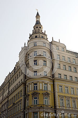 Luxury European hotel Baltschug Kempinski Sunlight Stock Photo