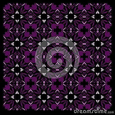 Luxury exotic VINT. Mandalas black -- vint. purple art Stock Photo