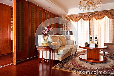 The luxury expensive living room interior Stock Photo