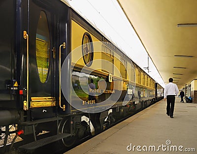 Luxury Express Train, Orient Express Journey Editorial Stock Photo