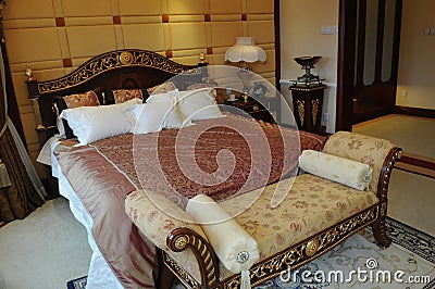 The luxury family bedroom Stock Photo