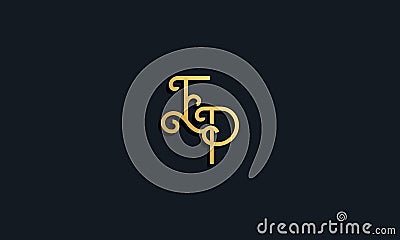 Luxury fashion initial letter EP logo Vector Illustration