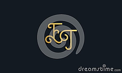 Luxury fashion initial letter ET logo Vector Illustration