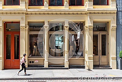 Luxury fashion storefront in Soho in New York Editorial Stock Photo