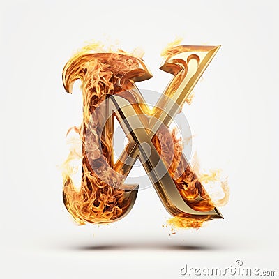 Luxury Fire Text Effect: Twenty-six Art Stock Photo