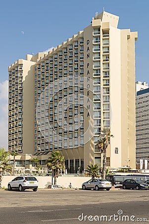 Luxury five-star hotel in the resort area of Tel Aviv Editorial Stock Photo