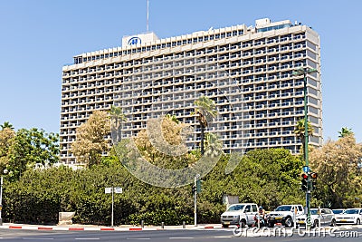 Luxury five-star hotel in the resort area of Tel Aviv Editorial Stock Photo