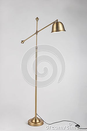 Luxury led Floor copper lamp Stock Photo