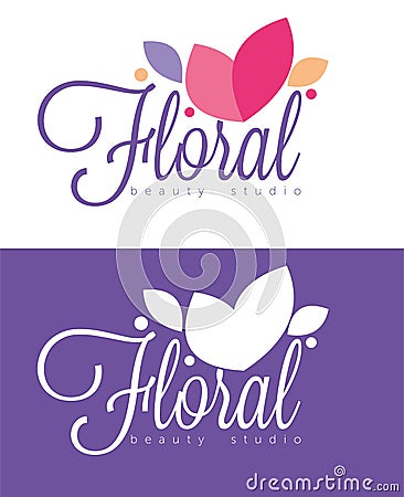 Luxury flover floral beauty ctudio logo and vector Vector Illustration