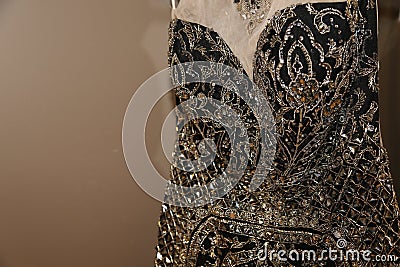 Formal garment industry- manufacturing fancy gowns for New Years or Prom! Stock Photo