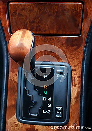 Luxury Gear Shift Stock Photo