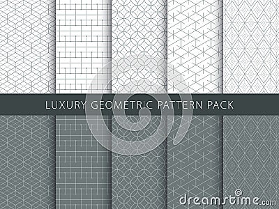 Luxury geometric patterns pack Vector Illustration