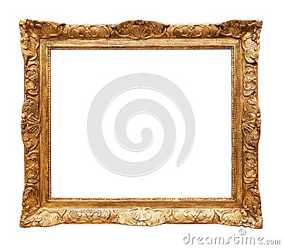 Luxury gilded mirror frame Stock Photo