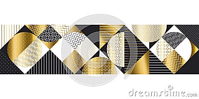 Luxury gold and black abstract pattern Vector Illustration