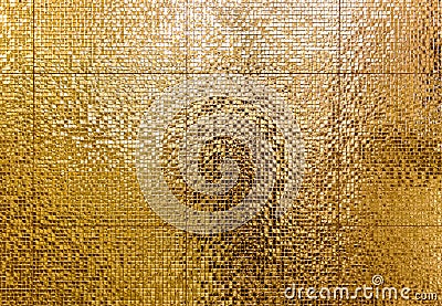 Luxury gold mosaic tiles background for bathroom or toilette tex Stock Photo