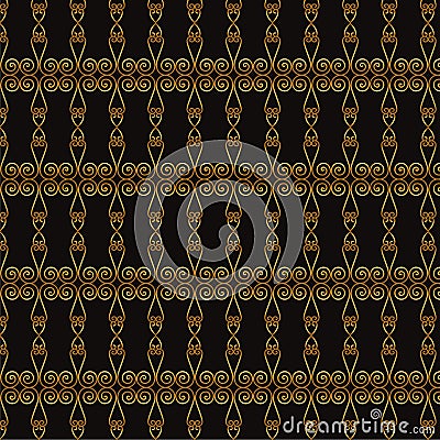 Luxury golden ornament pattern arabic or moroccan design, arabesque vector illustration Vector Illustration