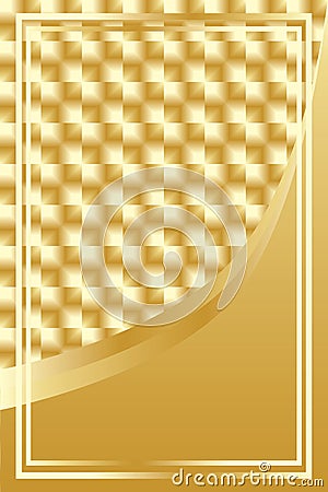 Luxury golden square background Vector Illustration