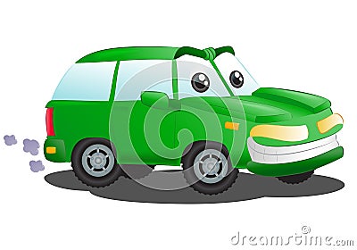 Luxury green SUV car Stock Photo