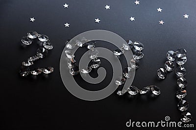 Luxury 2021 Happy New Year elegant design Stock Photo