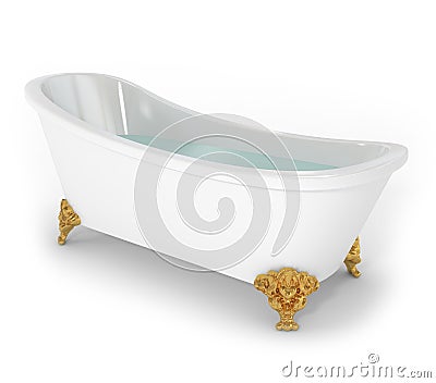 Luxury Home Bath on white Cartoon Illustration