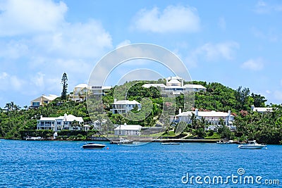 Luxury Homes on Bermuda Island Stock Photo