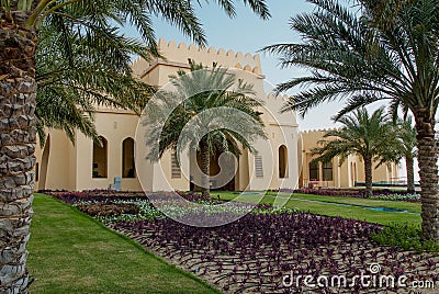 Luxury hotel in the Abu Dhabi Desert Stock Photo
