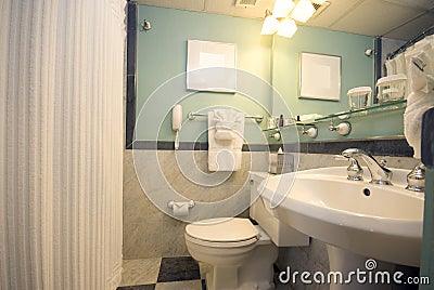 Luxury hotel bathroom Stock Photo