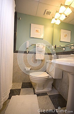 Luxury hotel bathroom Stock Photo