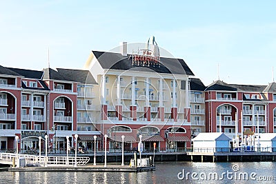 Waterfront Hotel buildings at The Boardwalk Editorial Stock Photo