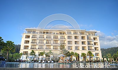 Luxury hotel with infinity pool Editorial Stock Photo