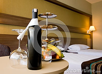 Luxury hotel room Stock Photo