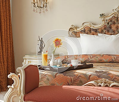 Luxury hotel room Stock Photo