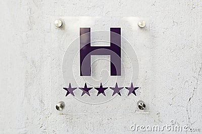 Luxury hotel sign Stock Photo