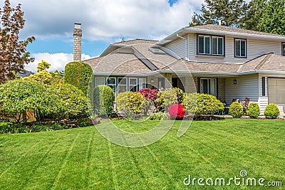 Luxury house on a sunny day Stock Photo