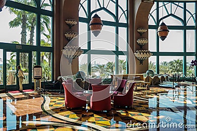 The luxury interior hotel lobby. Editorial Stock Photo