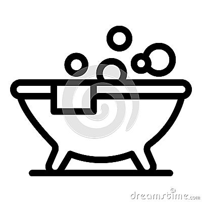 Luxury jacuzzi icon, outline style Vector Illustration