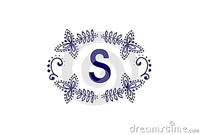Luxury Letter S Logo Design. Simple Elegant Monogram Vector. Vector Illustration