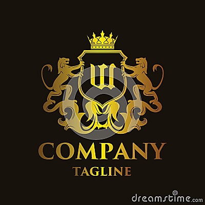 Luxury Letter `W` Logo Vector Illustration